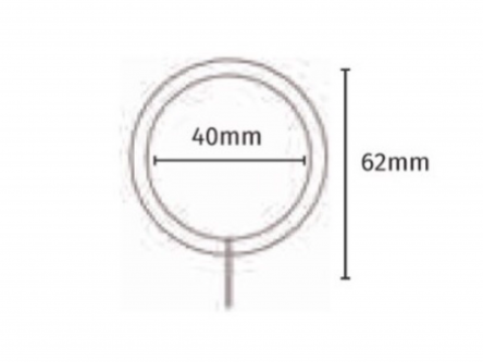 CB Furnishings 28mm Polished Graphite Metal Pole by Speedy