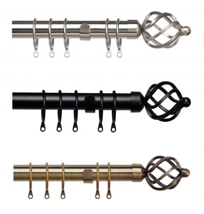 25-28mm Speedy Pristine Cage End Extendable Metal Pole Set