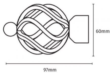 25-28mm Speedy Pristine Cage End Extendable Metal Pole Set