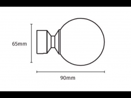 CB Furnishings 28mm Polished Graphite Metal Pole by Speedy