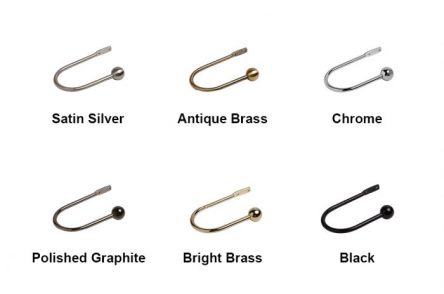 CB Furnishings 28mm Polished Graphite Metal Pole by Speedy