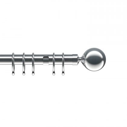 CB Furnishings 28mm Satin Silver Metal Pole by Speedy