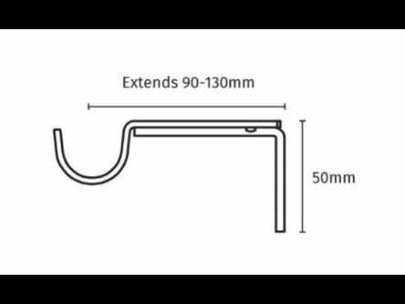 CB Furnishings 28mm Polished Graphite Metal Pole by Speedy
