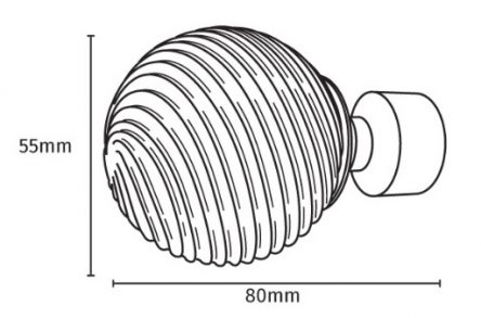 25-28mm Speedy Pristine Satin Silver Swirl Ball Extendable Metal Pole Set