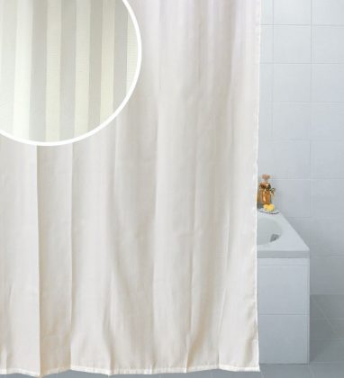 Blue Canyon Satin Stripe Shower Curtain