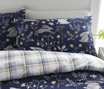 Catherine Lansfield Woodland Rabbits Duvet Cover and Pillowcase Set