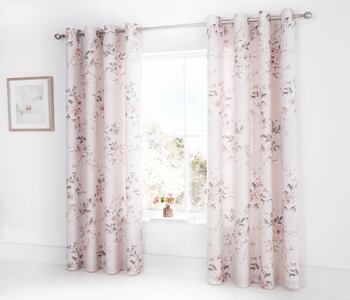 Catherine Lansfield Canterbury Ready-Made Eyelet Curtains 66x72in.