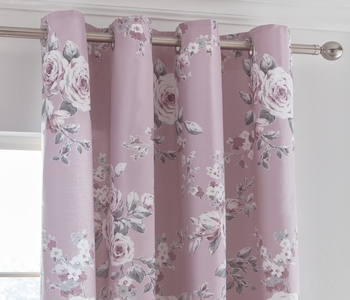 Catherine Lansfield Canterbury Ready-Made Eyelet Curtains 66x72in.