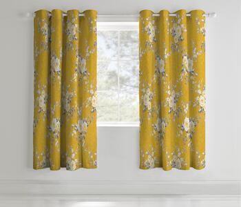 Catherine Lansfield Canterbury Ready-Made Eyelet Curtains 66x72in.