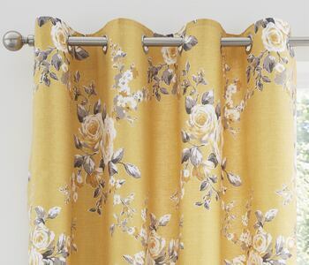 Catherine Lansfield Canterbury Ready-Made Eyelet Curtains 66x72in.