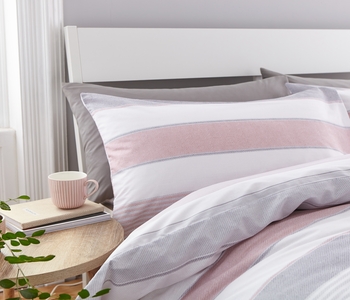 Catherine Lansfield Newquay Stripe Duvet Cover and Pillowcase Set.