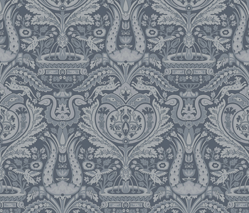Laura Ashley Heraldic Damask Wallpaper.