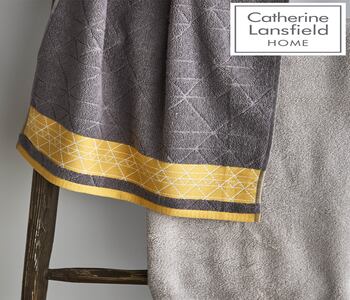 Catherine Lansfield Linear Diamond Towel.