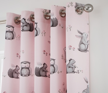 Catherine Lansfield Woodland Friends Ready-Made Curtains.