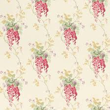 Laura Ashley Wisteria Cranberry Ready-Made Curtains.