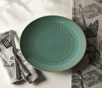 Kew Gardens Living Jewels Dinner Plate Green.